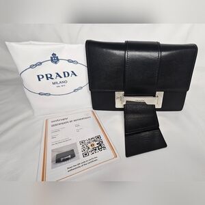 Authentic Prada Black Calfskin Crossbody Bag – Entrupy Authenticated